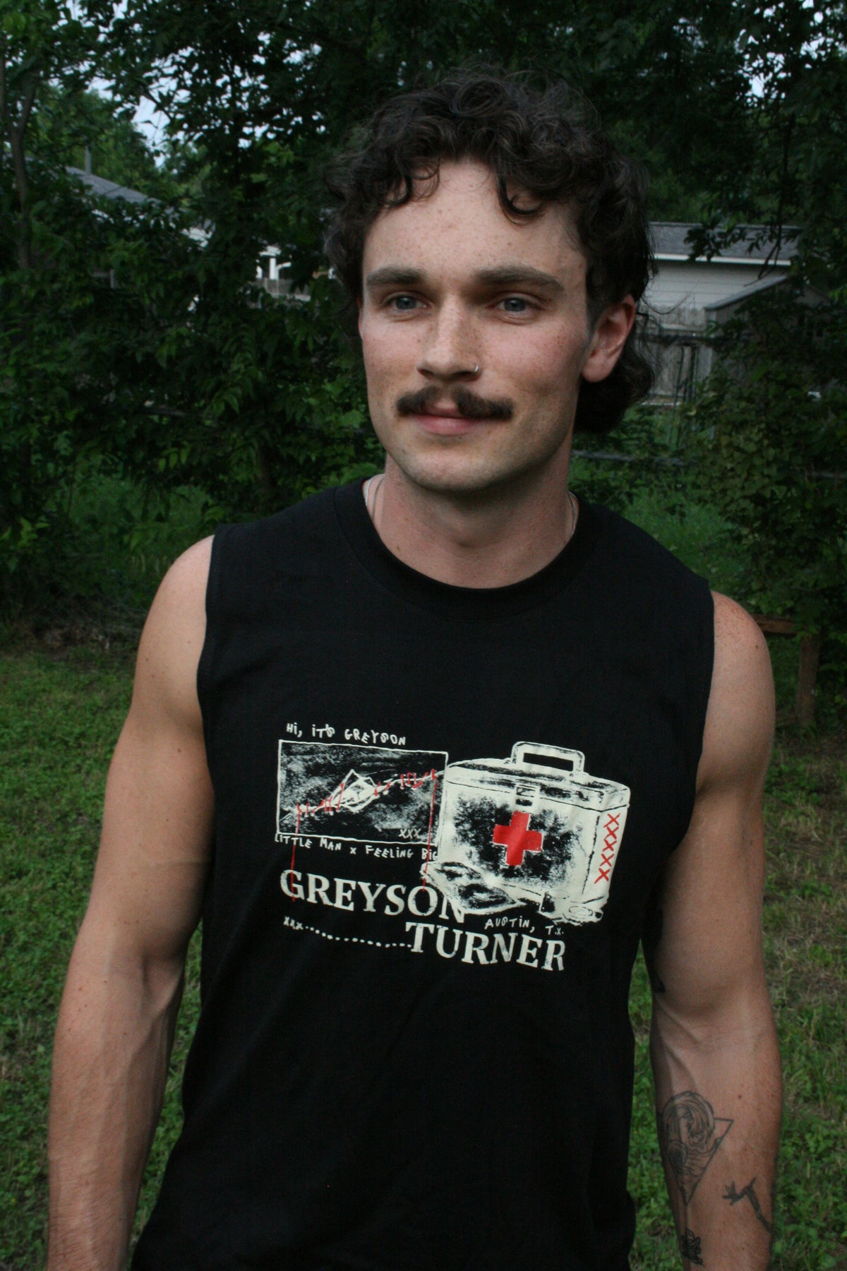 Greyson Turner 'Stitch Kit" Muscle Shirt (black)